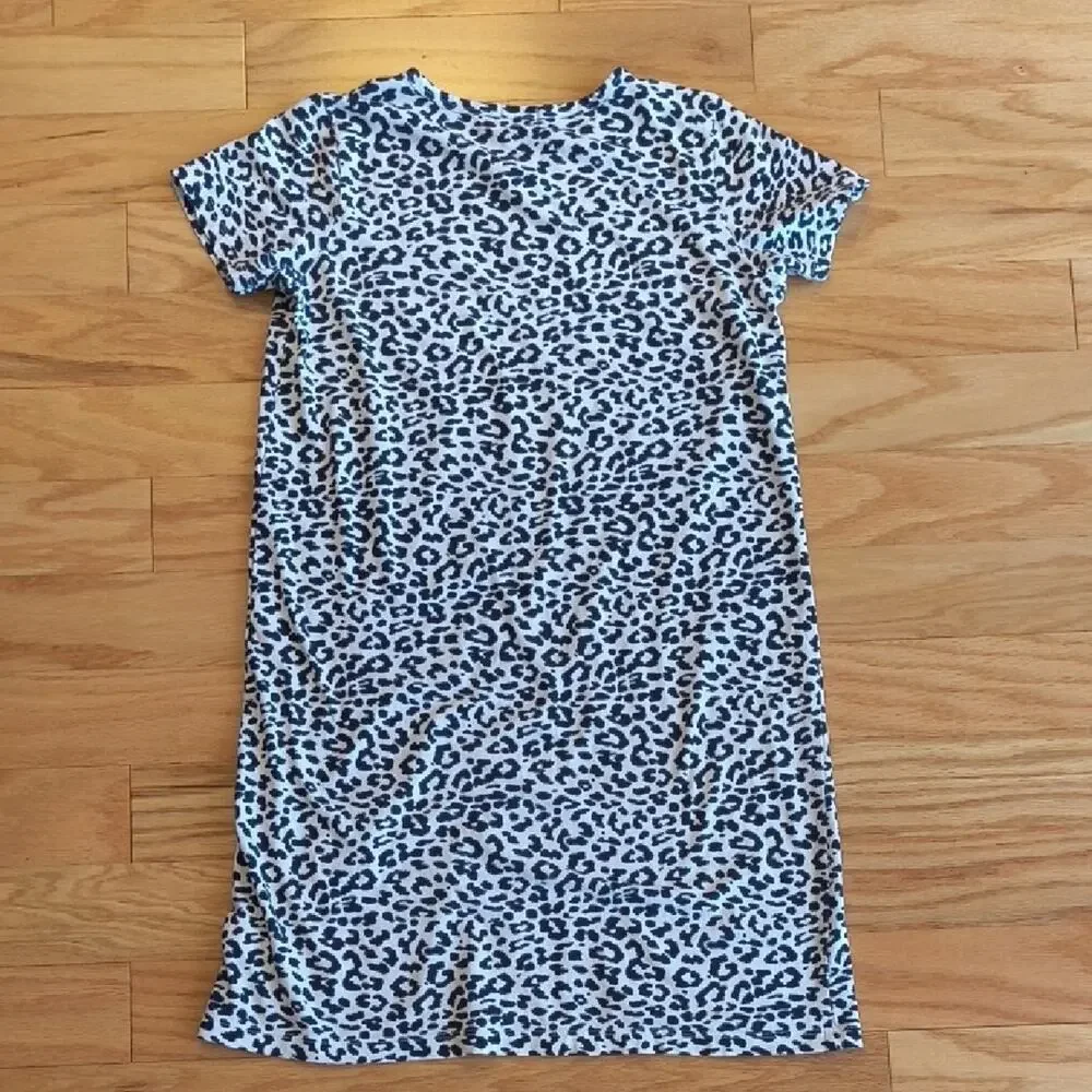 Crewcuts, Leopard Print T-Shirt Dress w/ Front Pocket, Size 12 (EUC)